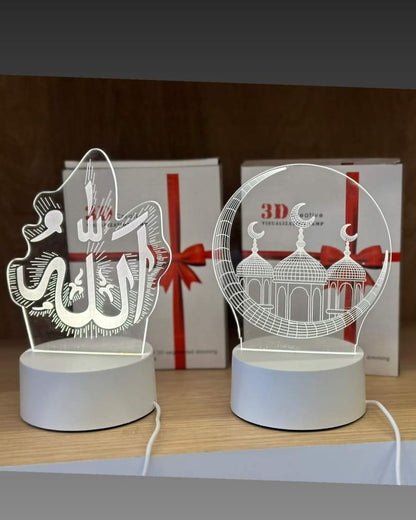 3D LED Lamps : مصابيح زينة ثلاثية الأبعاد , مصممة بأشكال اسلامية جميلة